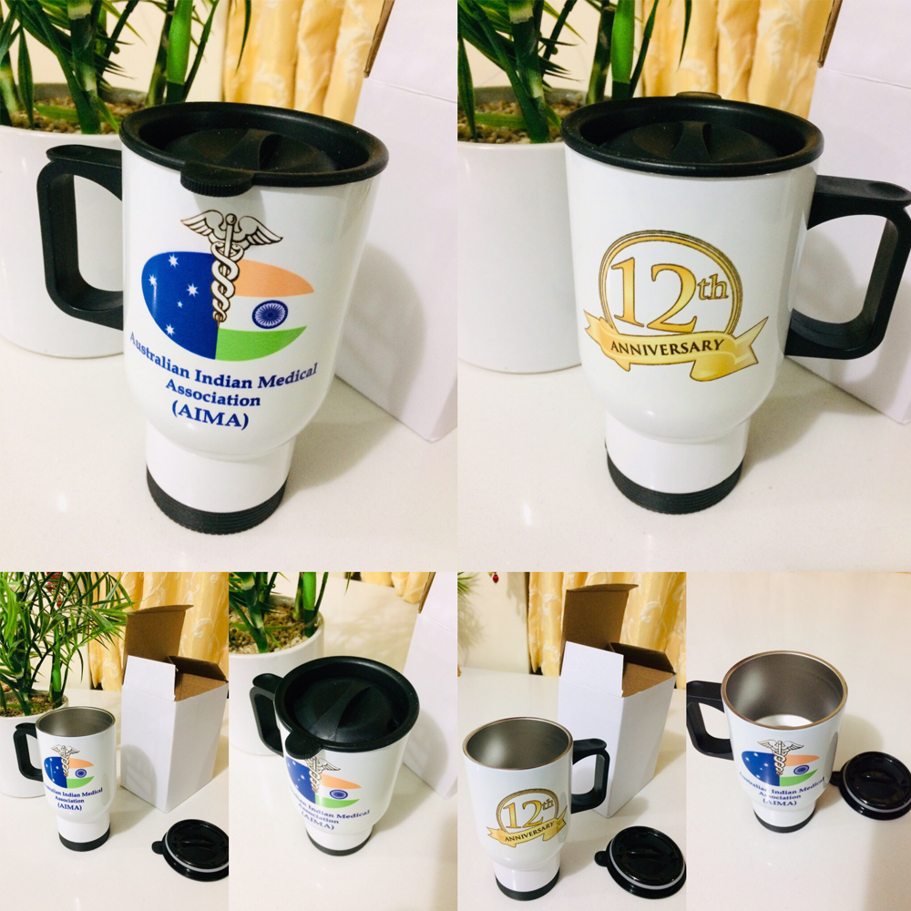 white travel coffee mug
